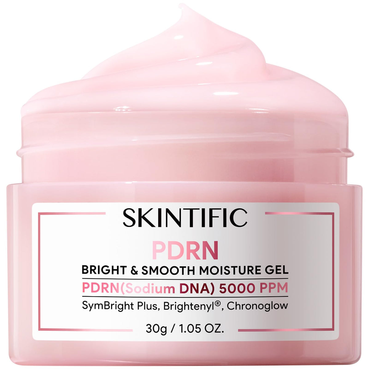 SKINTIFIC front packaging showing bottle and label with product benefit