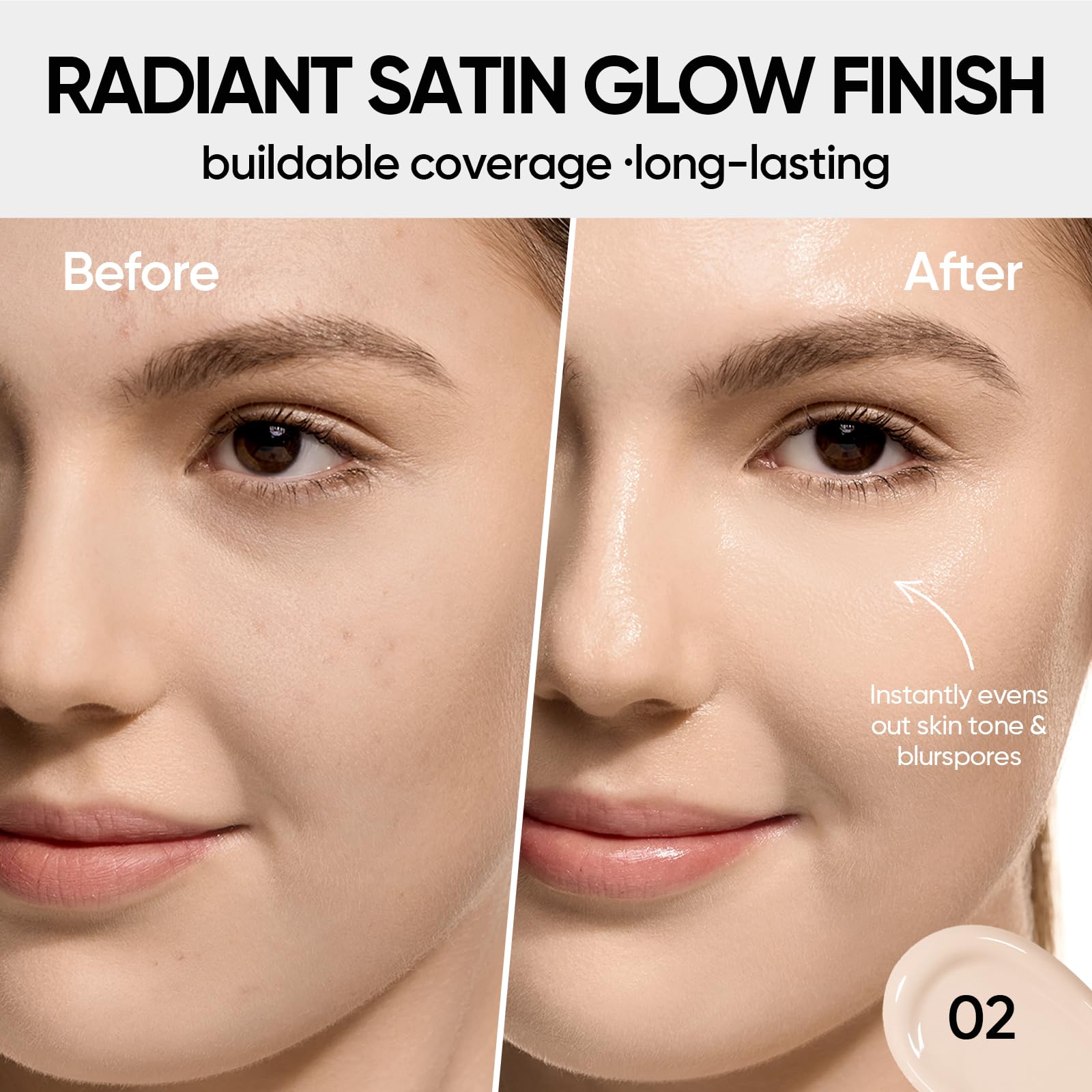 SKINTIFIC open compact with cushion visible for easy application benefit