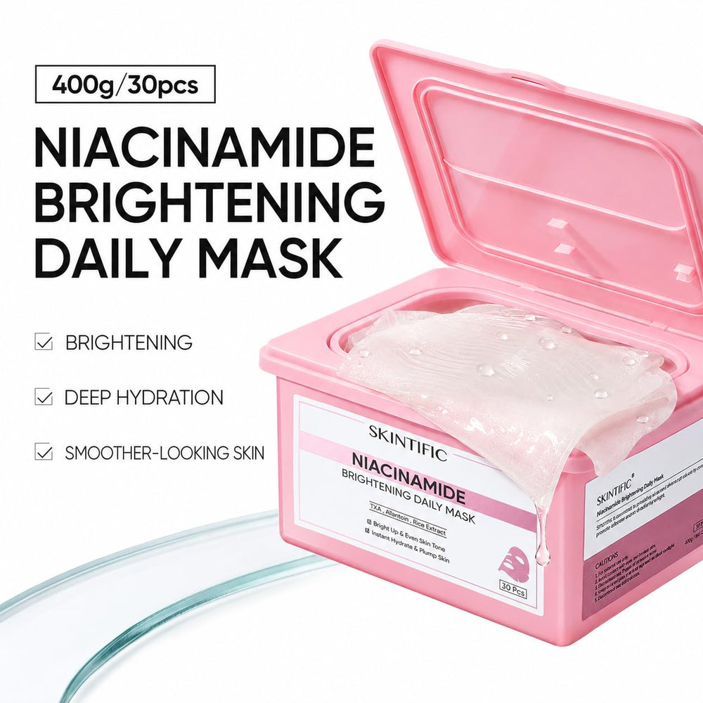 SKINTIFIC single mask unwrapped flatlay highlighting ready-to-use convenience