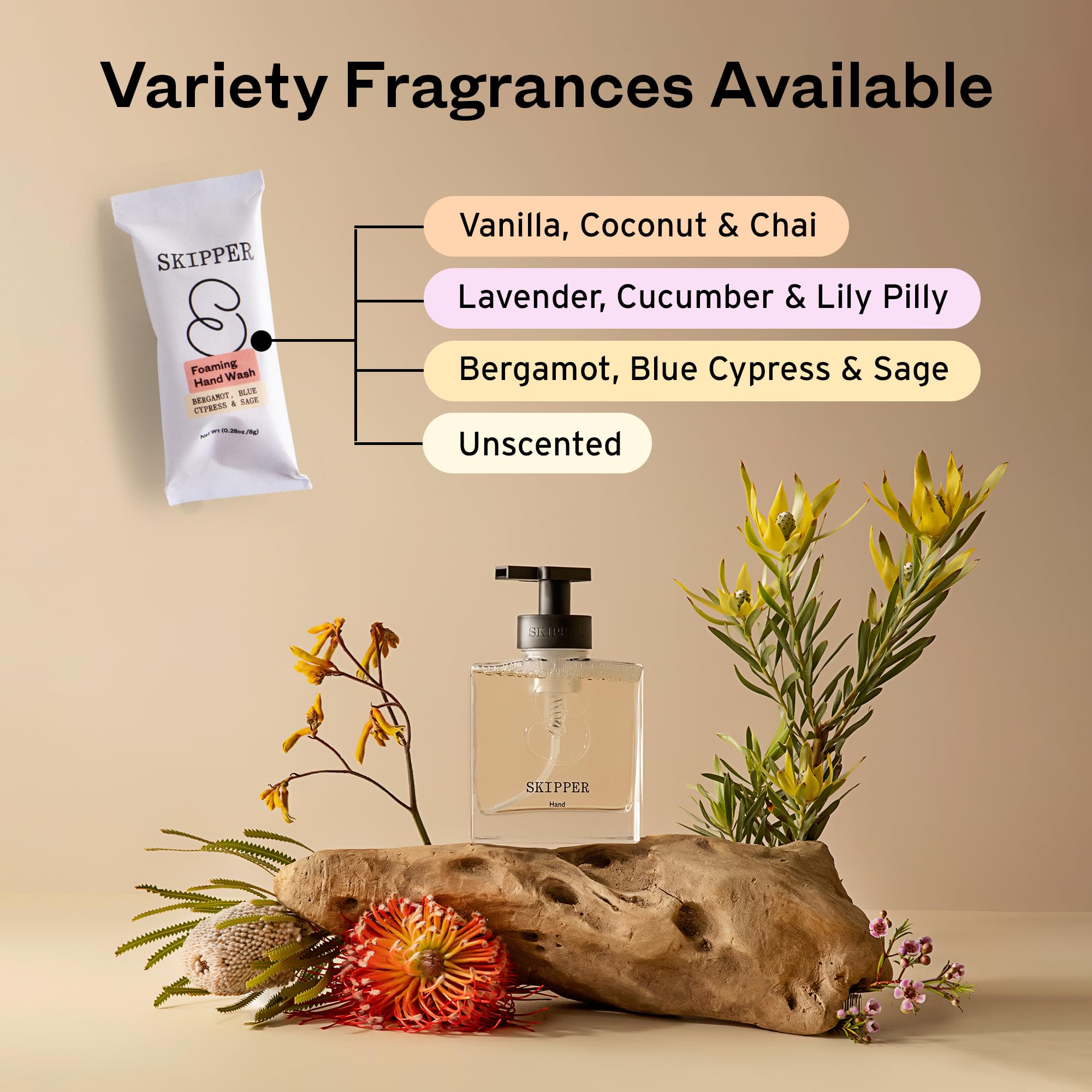 Skipper foaming pump dispensing rich lather for gentle hand moisturizing