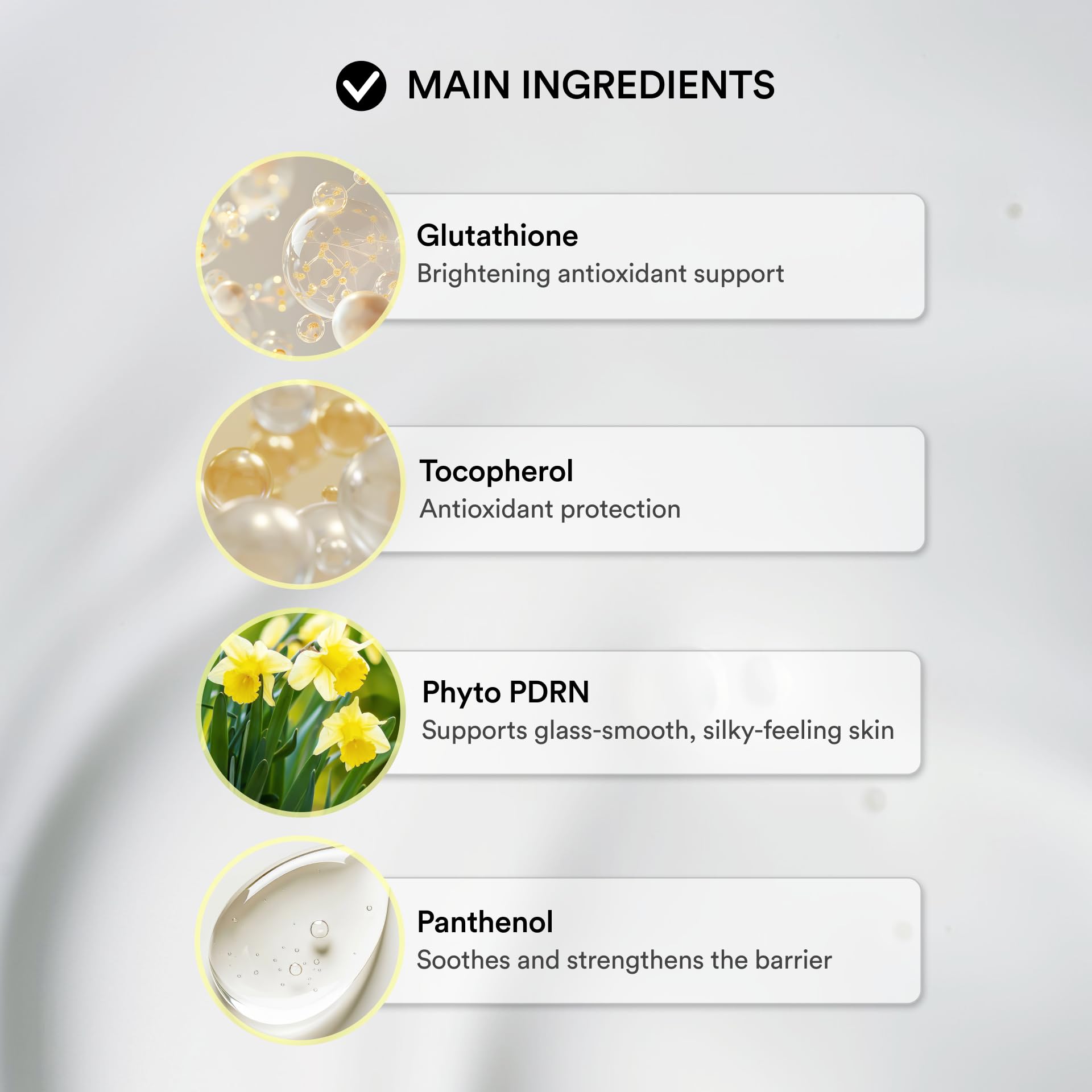 skit applying milky toner onto skin demonstrating smooth layering benefit