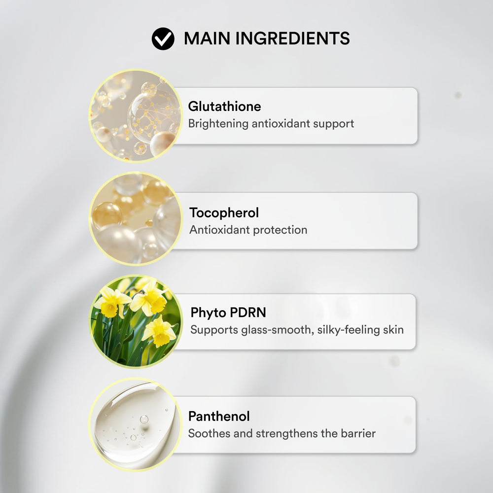 skit applying milky toner onto skin demonstrating smooth layering benefit