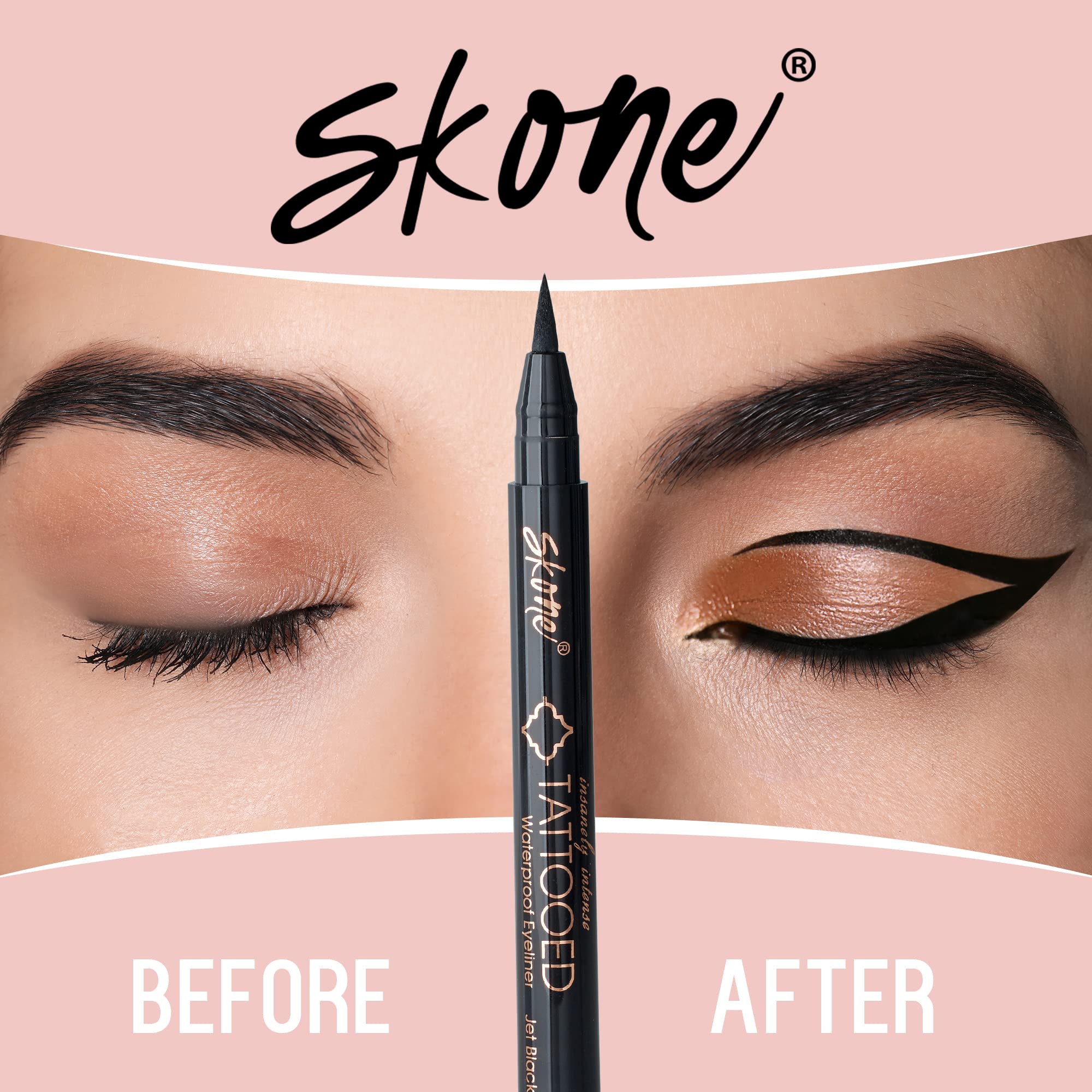 Skone shades comparison display showing Jet Black and alternatives for color choice
