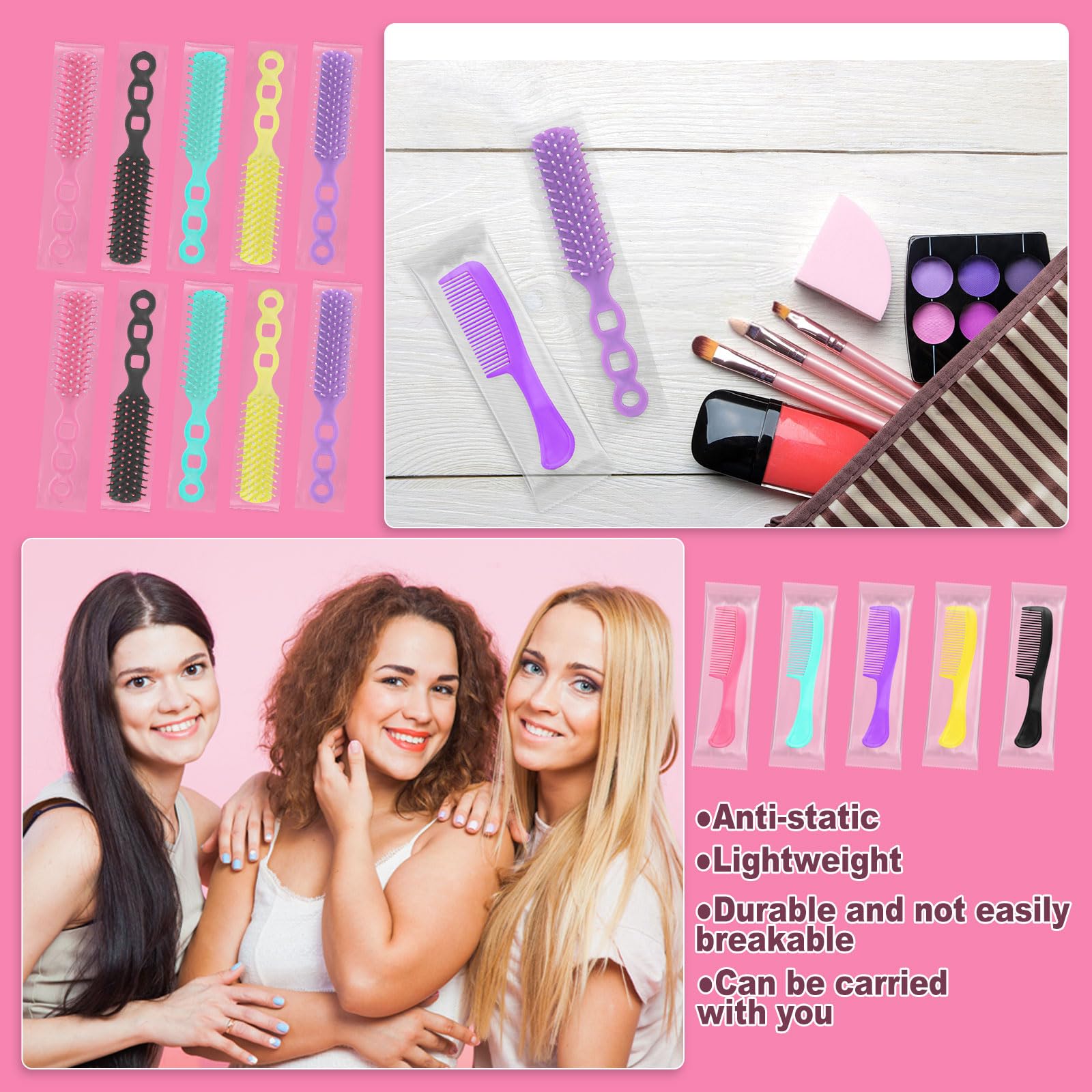 skourvut comb in hand demonstrating compact, pocketable size