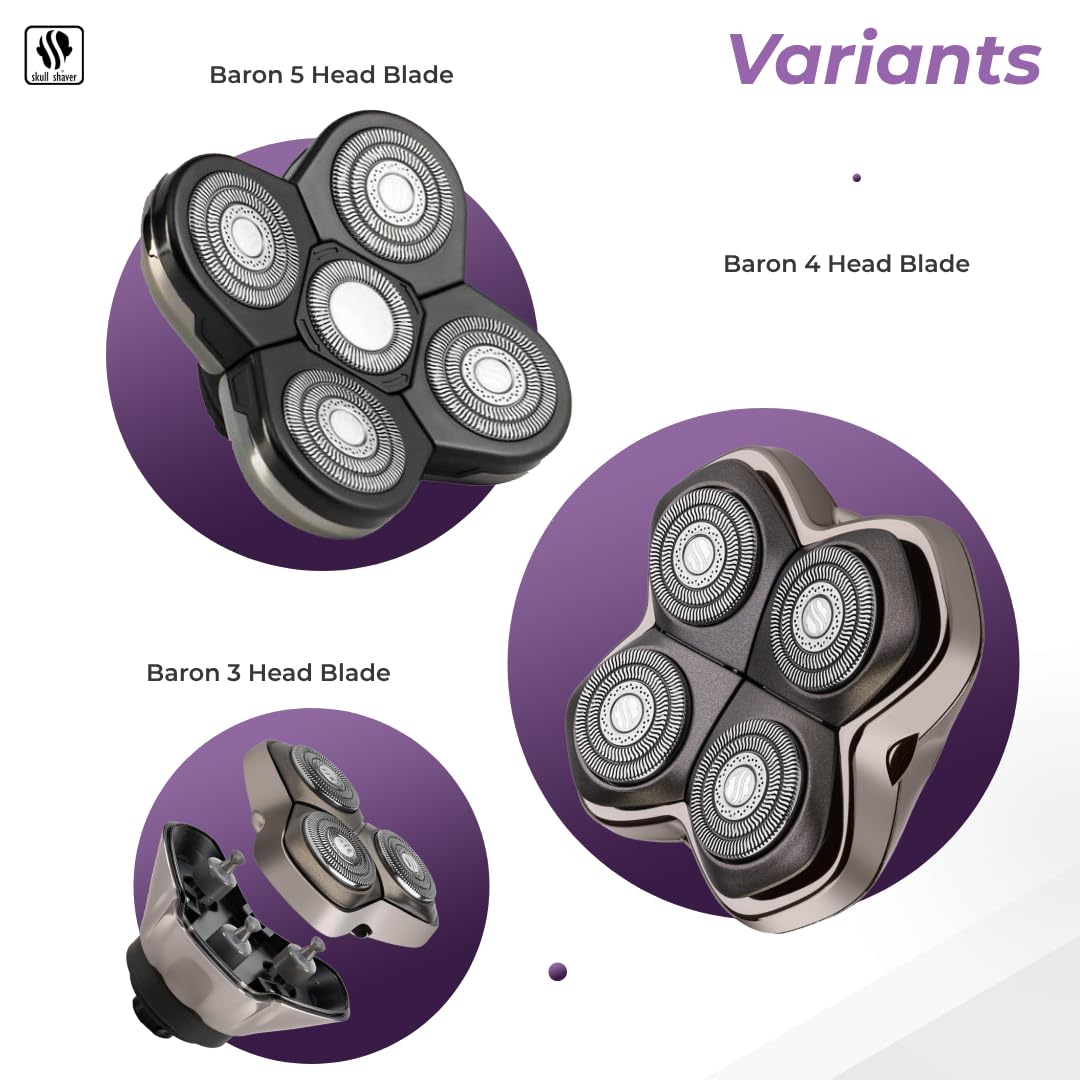 Skull Shaver baron close-up foil ring showing gentler skin contact and reduced irritation