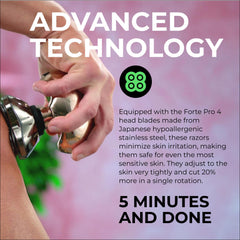 Skull Shaver being used in shower proving IPX5 water-resistant convenience