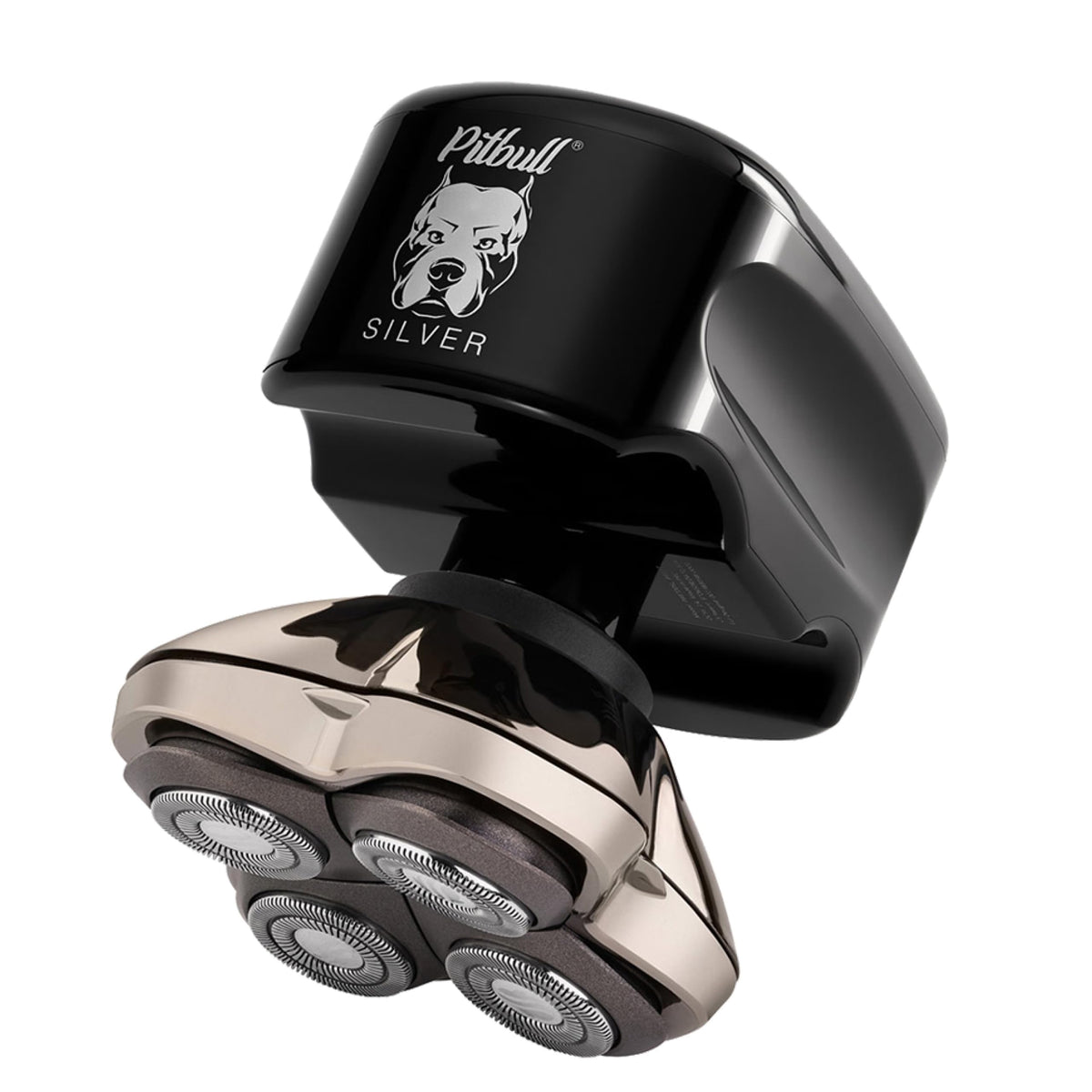 Skull Shaver front angle showing compact cordless design and quick grooming benefit