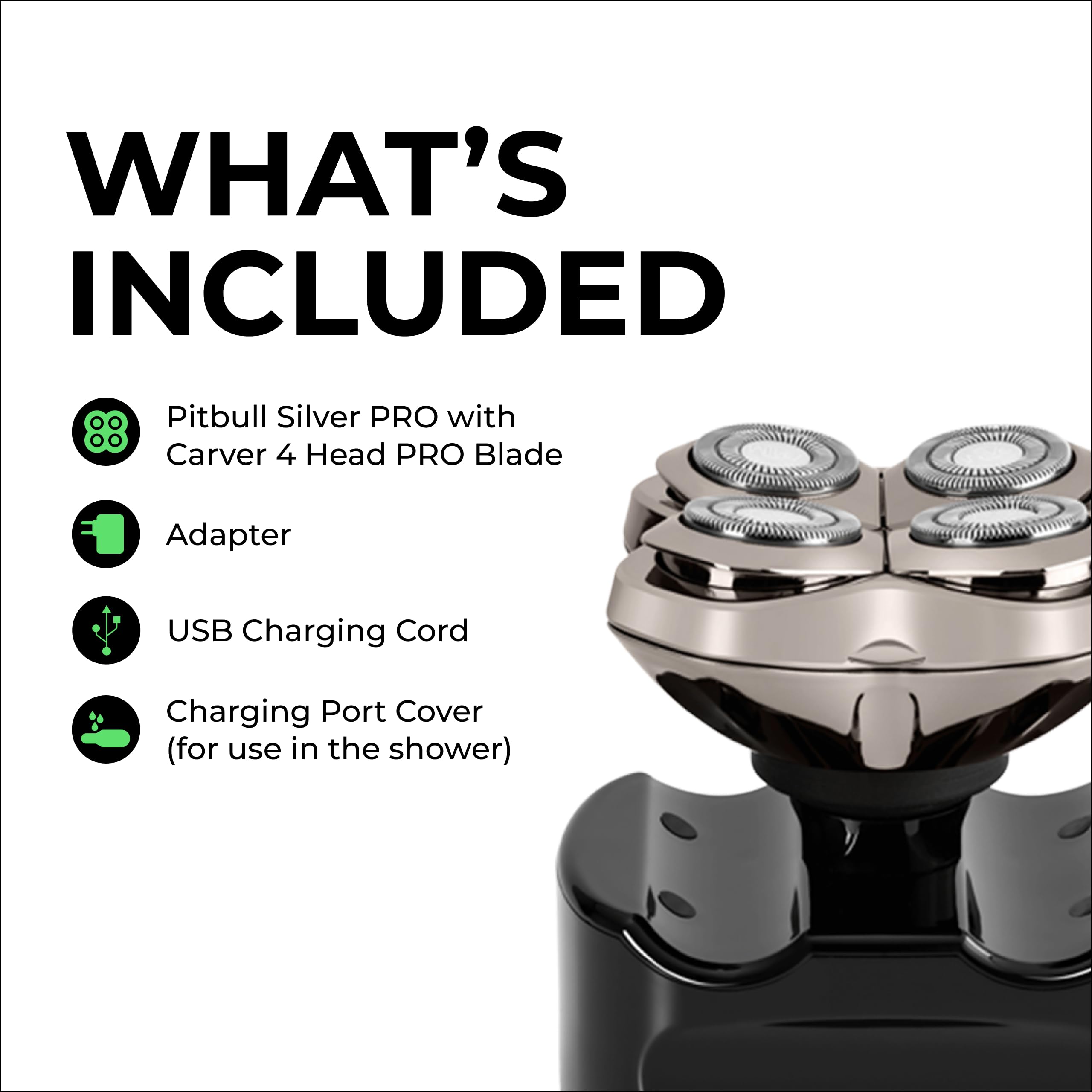 Skull Shaver battery indicator displaying long 70-minute runtime advantage
