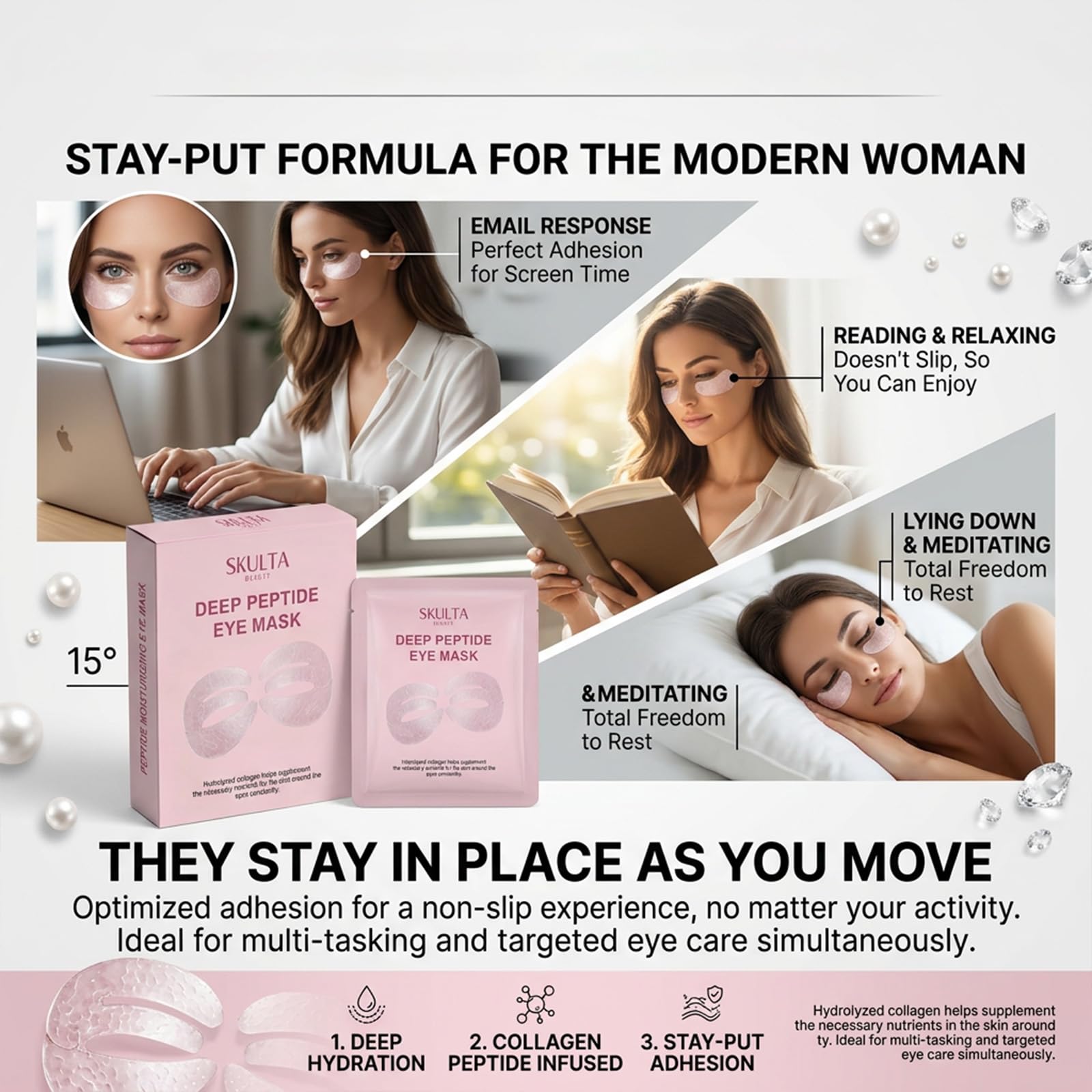 Skulta Beauty product on bathroom counter in lifestyle setting, easy routine