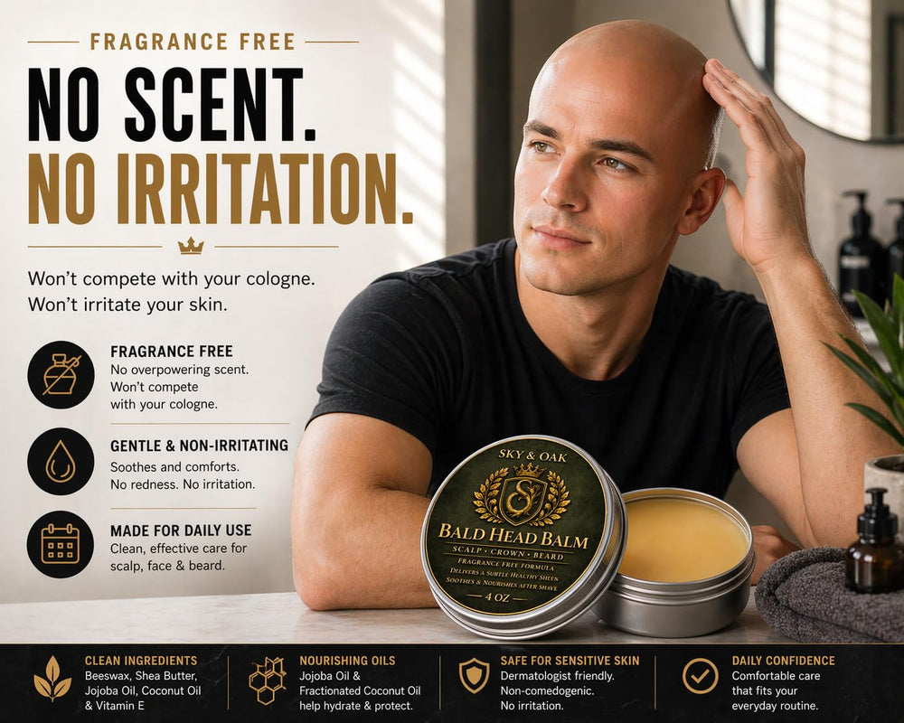 Sky and Oak in a bathroom setting showing everyday grooming routine compatibility