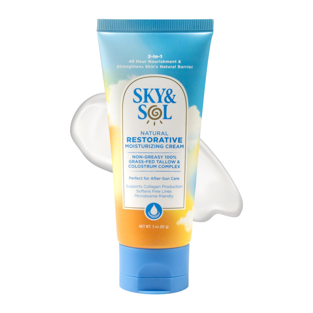 Sky and Sol front jar view showing clean packaging and moisturizing benefit