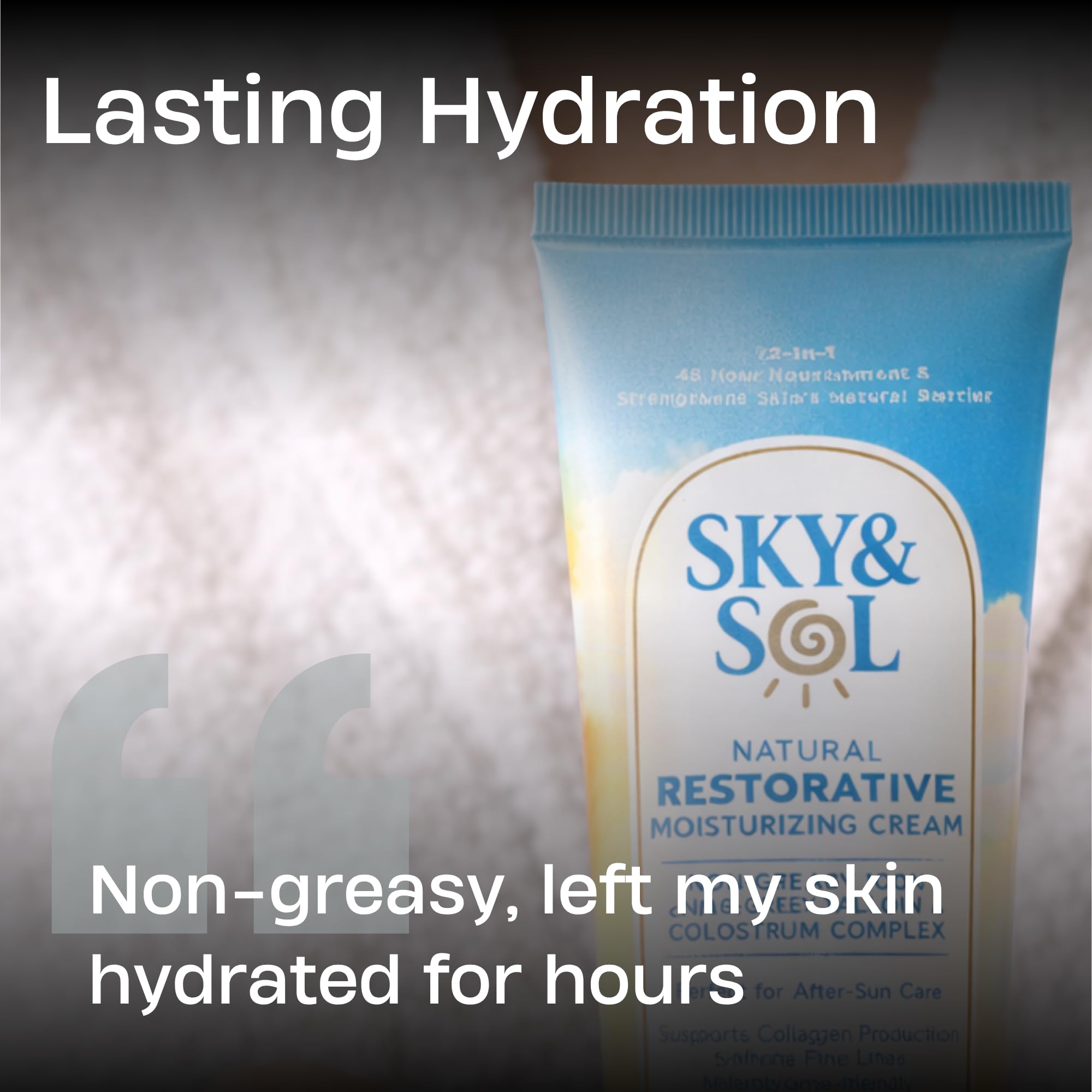 Sky and Sol hand and elbow before and after use illustrating improved skin softness