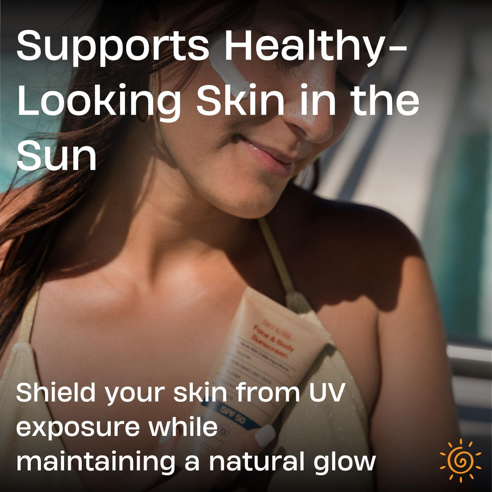 Sky and Sol label detail highlighting ingredients and zinc protection
