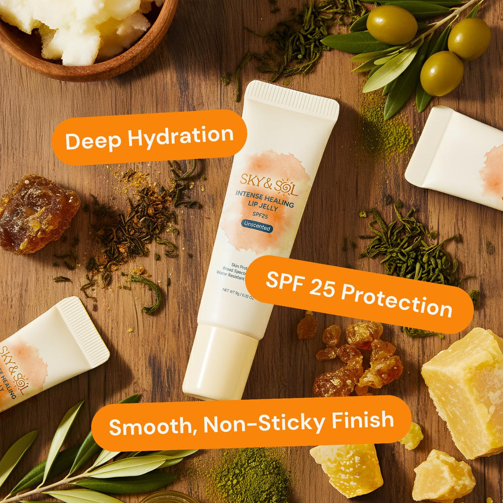 Sky and Sol label detail highlighting SPF 25 and clean-ingredients benefit