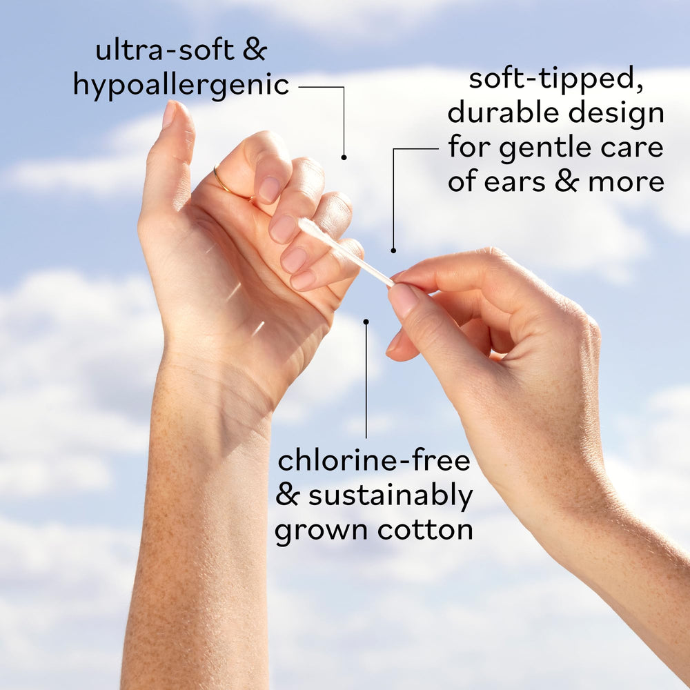Sky Organics swab in use removing makeup for precise beauty touch-up benefit