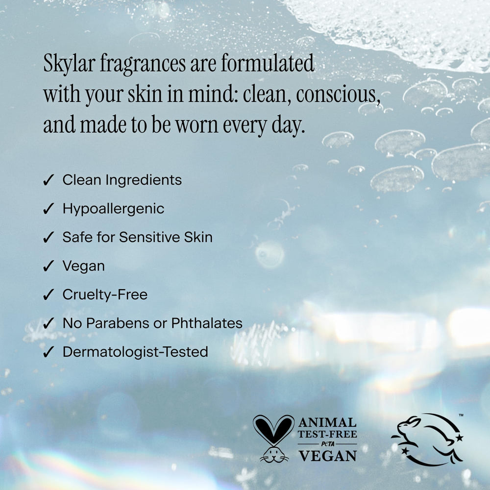Skylar Salt Air ingredient label close-up showing clean formulation and safety focus