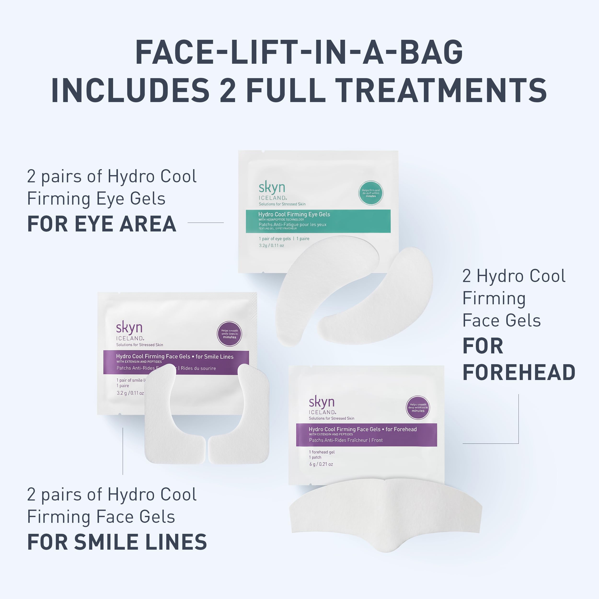 skyn ICELAND ingredients label featuring peptides and coenzyme Q10 for firmer skin