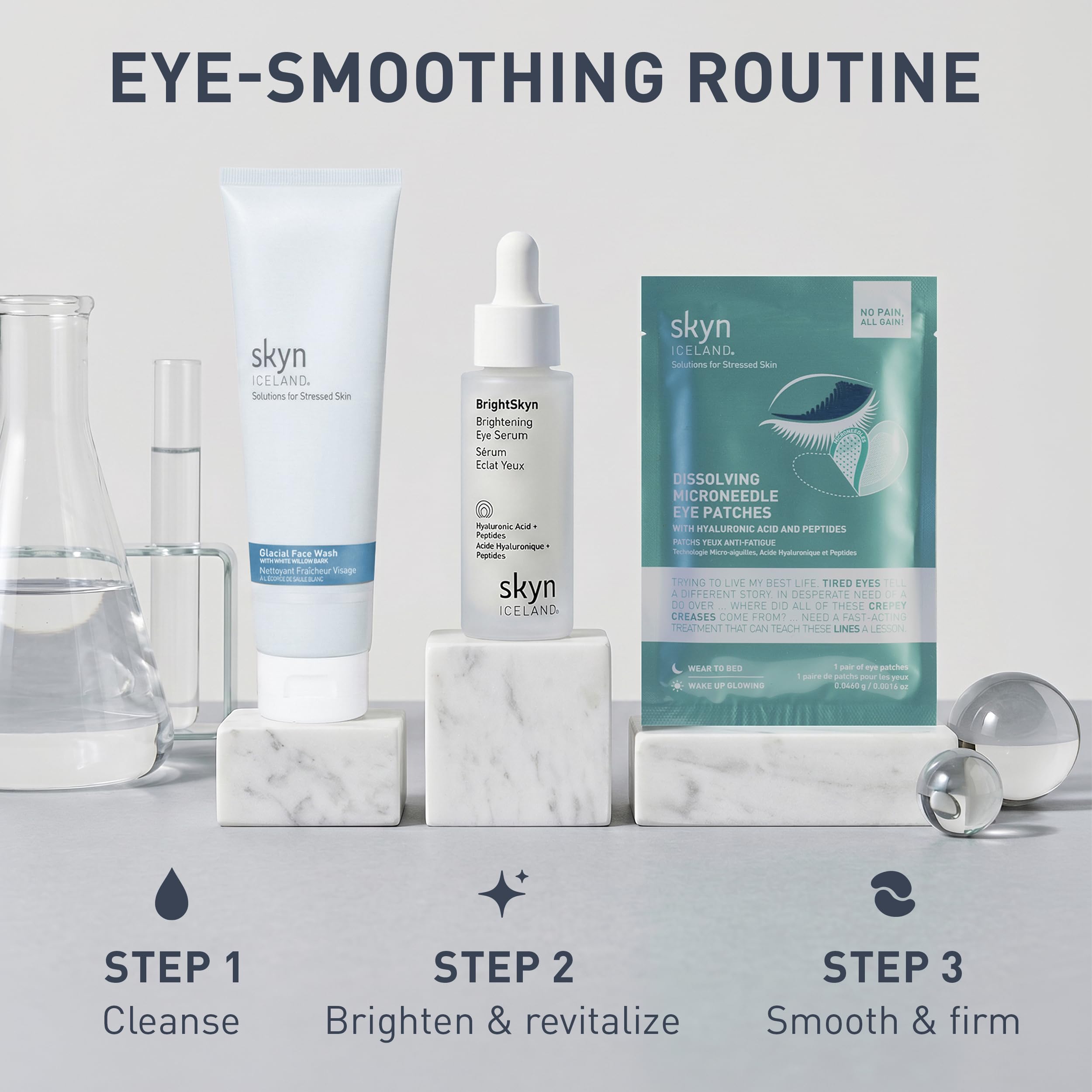 skyn ICELAND ingredients label close-up emphasizing 39% hyaluronic acid concentration