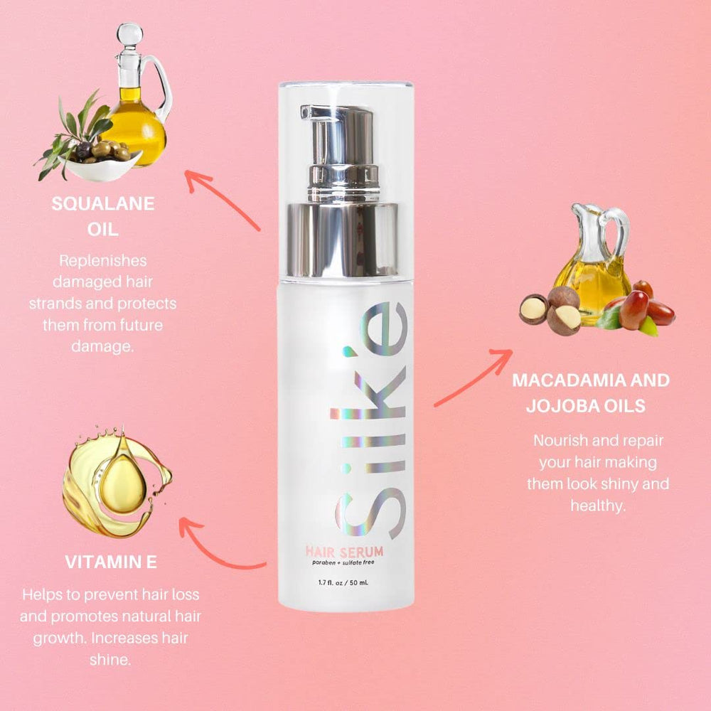 Sleek'e applying on hair mid-lengths demonstrating smoother, frizz-free finish