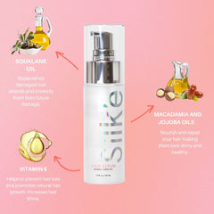 Sleek'e applying on hair mid-lengths demonstrating smoother, frizz-free finish