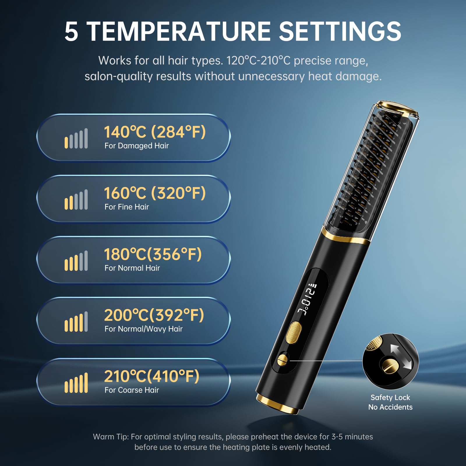 Sleyra styling in use smoothing hair for instant frizz control and shine