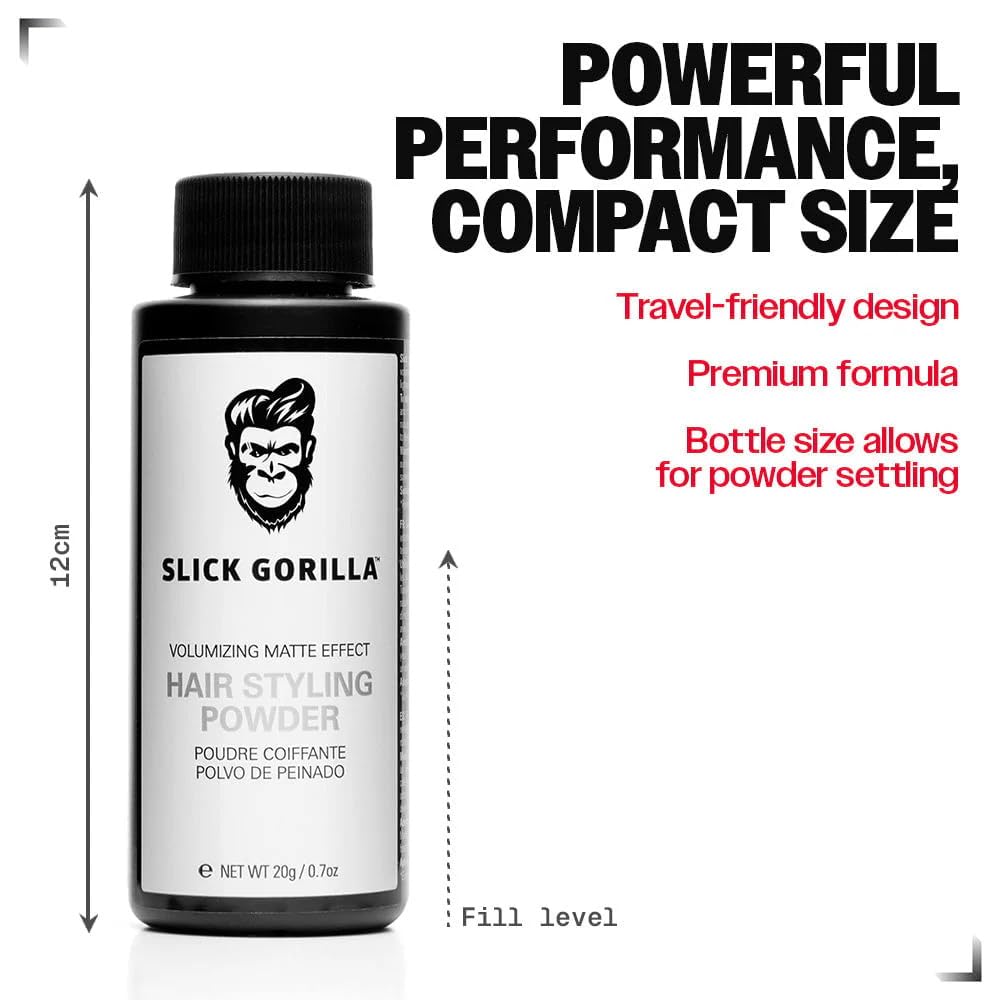 Slick Gorilla label close-up listing silica, glycerin, dimethicone for smoother hair