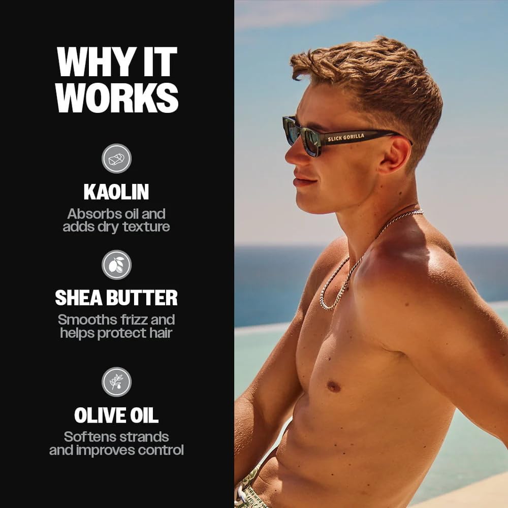 Slick Gorilla before and after hair photo showing added texture and volume
