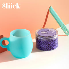 Sliick wooden applicator spreading wax for precise, even coverage