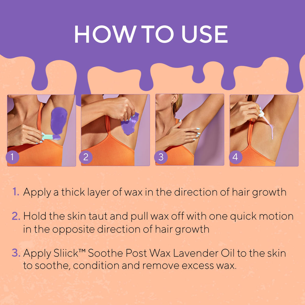 Sliick after waxing smooth leg showing salon-style hair removal