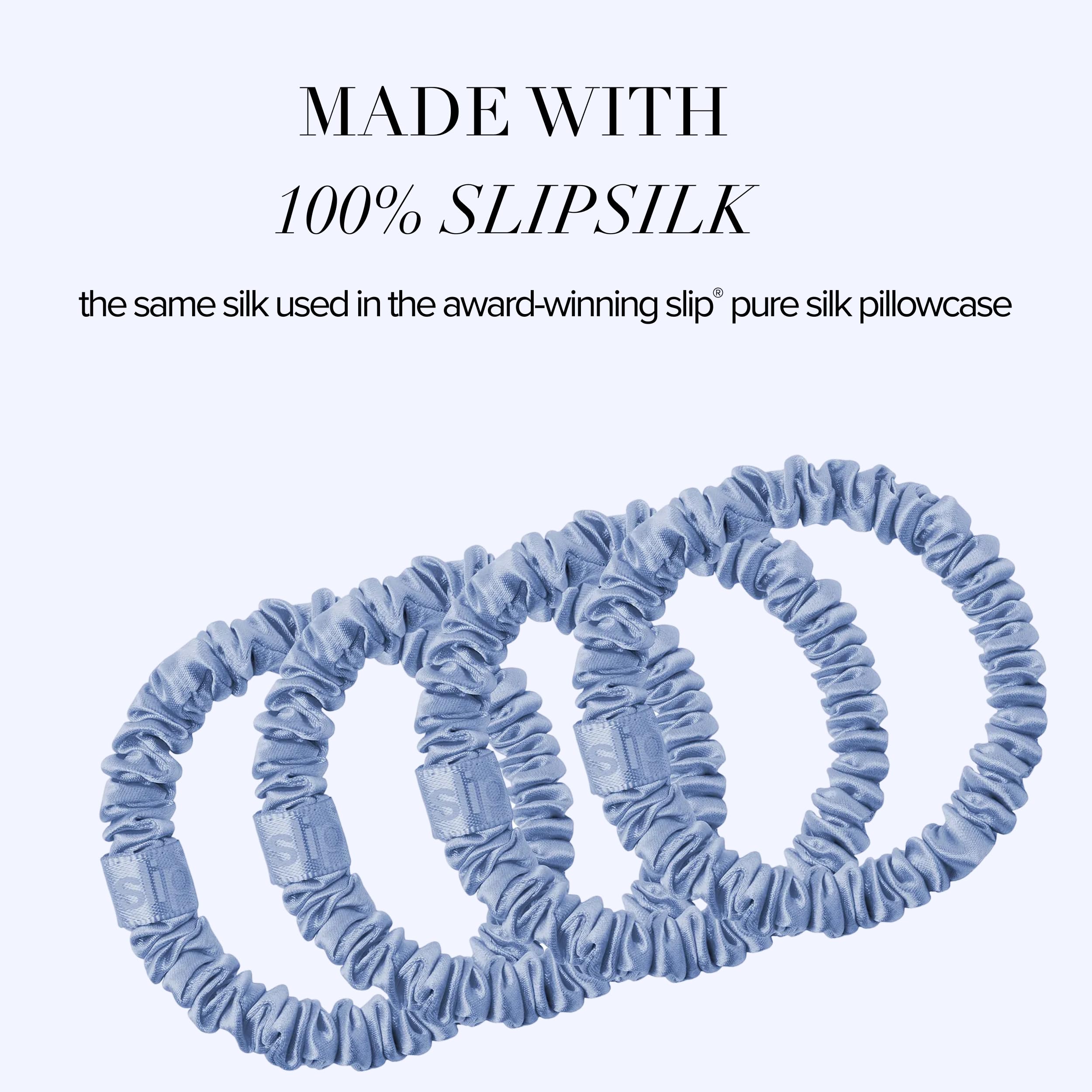 SLIP scrunchie holding a ponytail showing secure hold and gentle hair protection