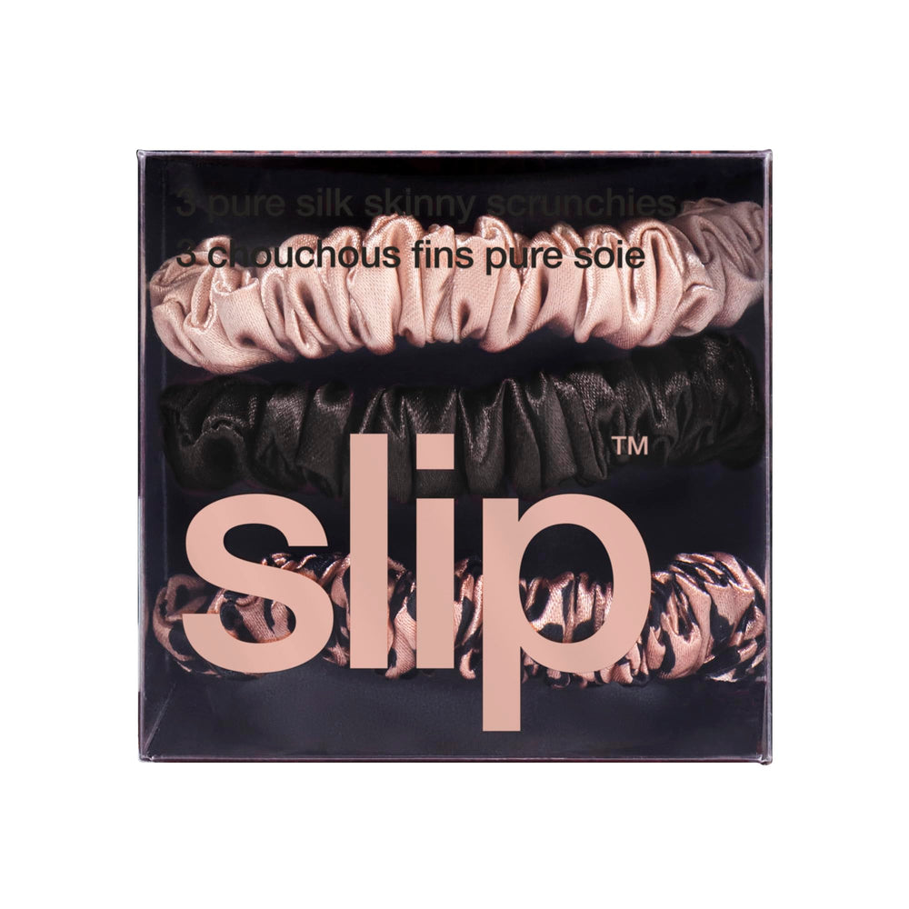 SLIP rose gold pure silk detail, emphasizes sheen and gentle protection for hair