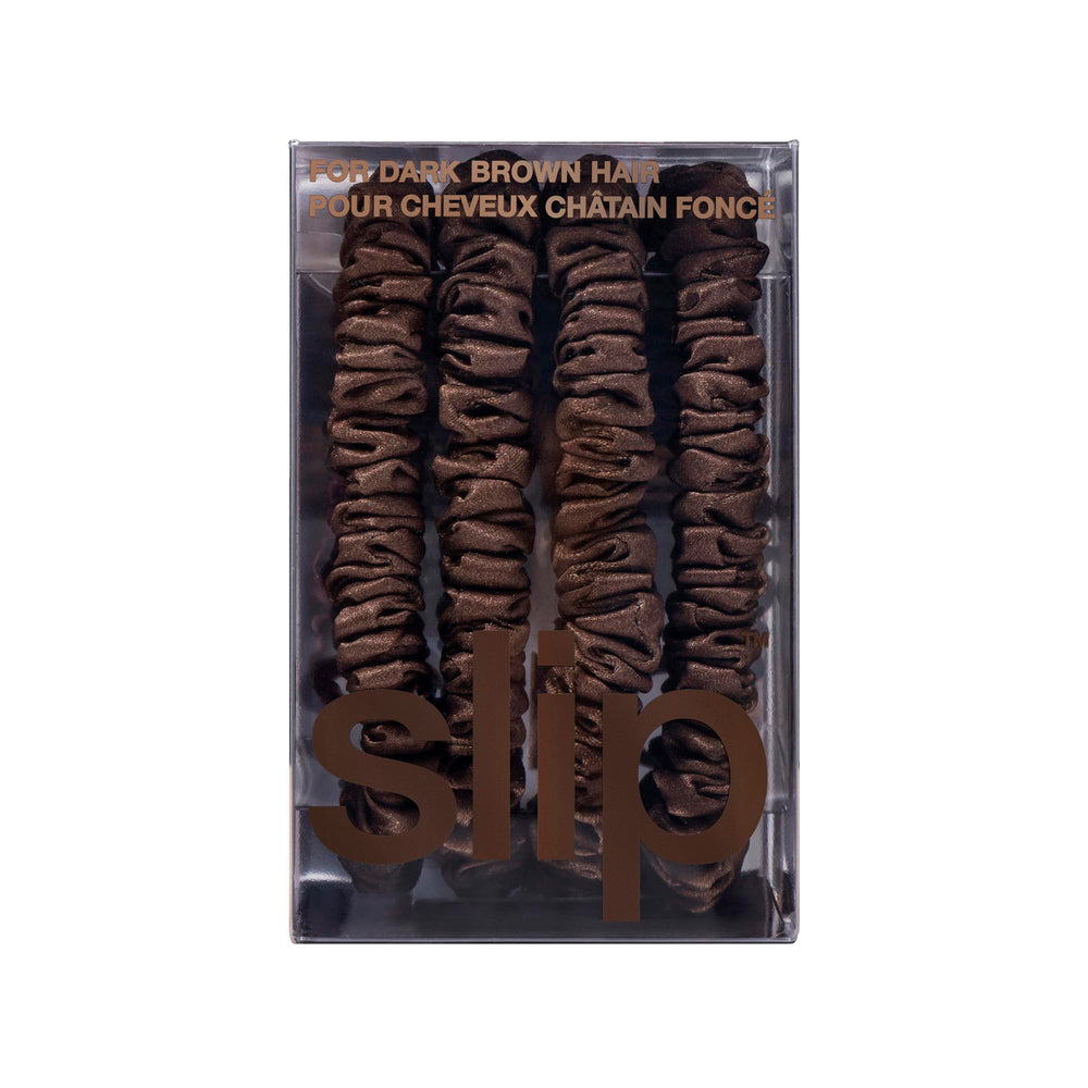 SLIP scrunchie packaged as gift in pouch conveying premium presentation benefit