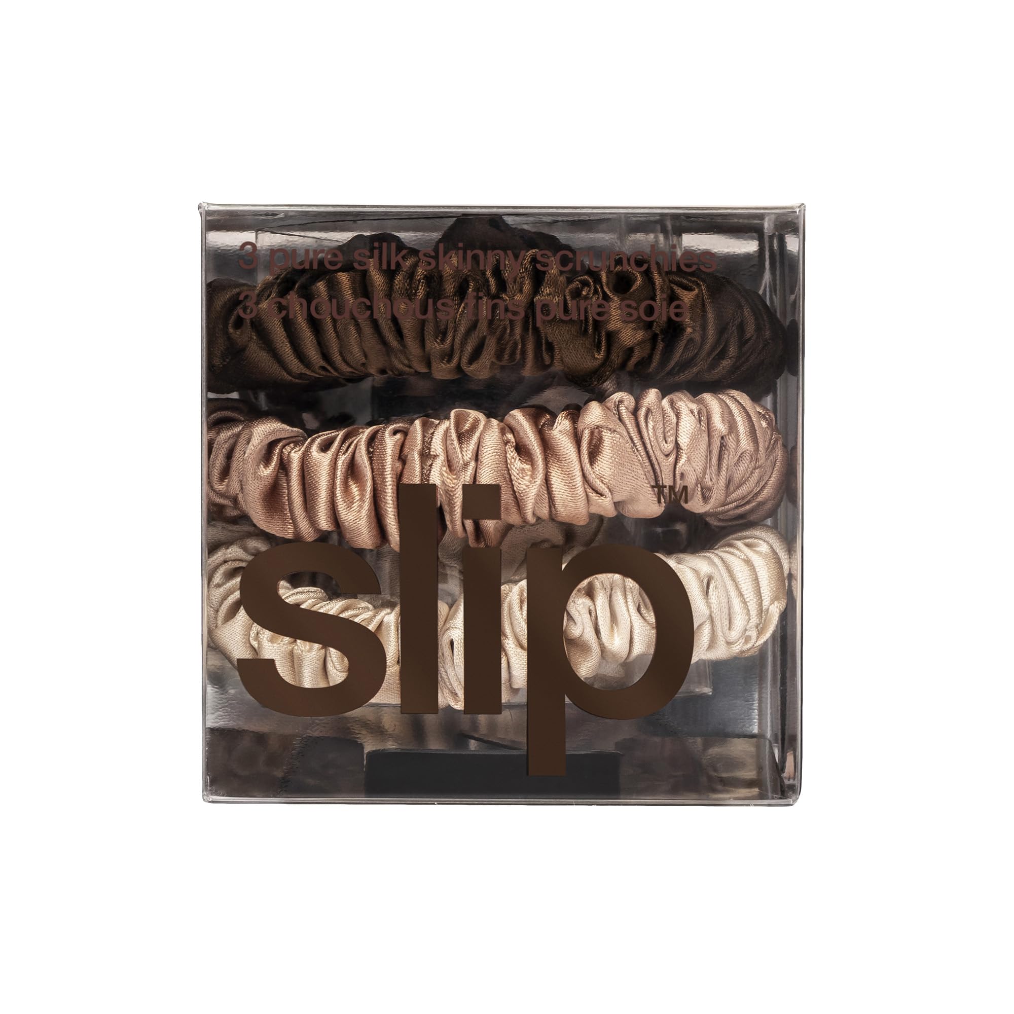 SLIP silk scrunchie close-up of smooth slipsilk texture reducing friction