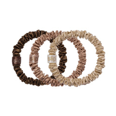 SLIP silk scrunchie front packaging showing set and gentle hold benefit