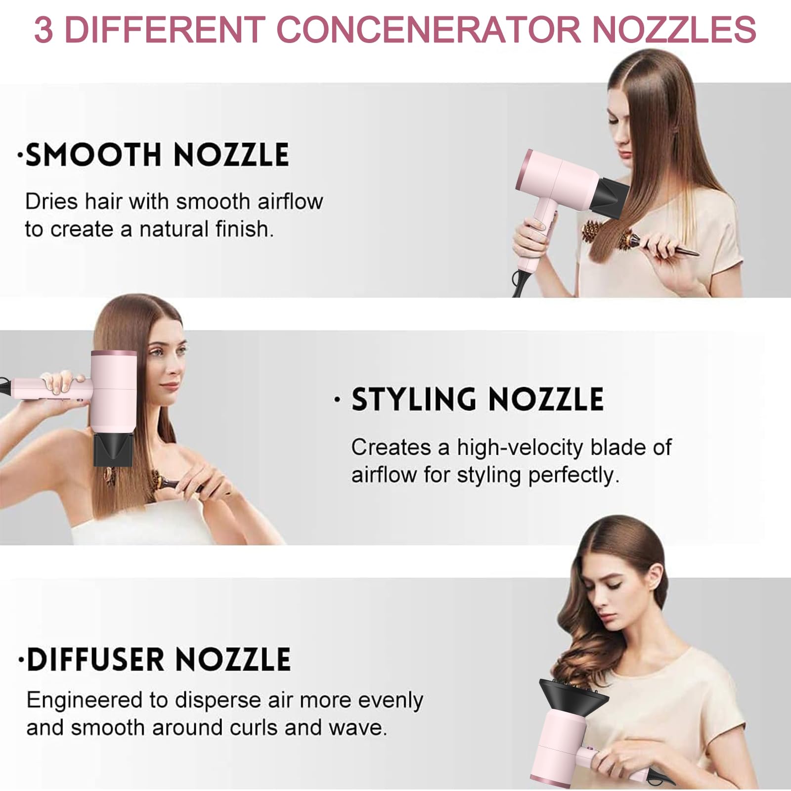 slopehill concentrator nozzle attachment focused for precision styling and speed