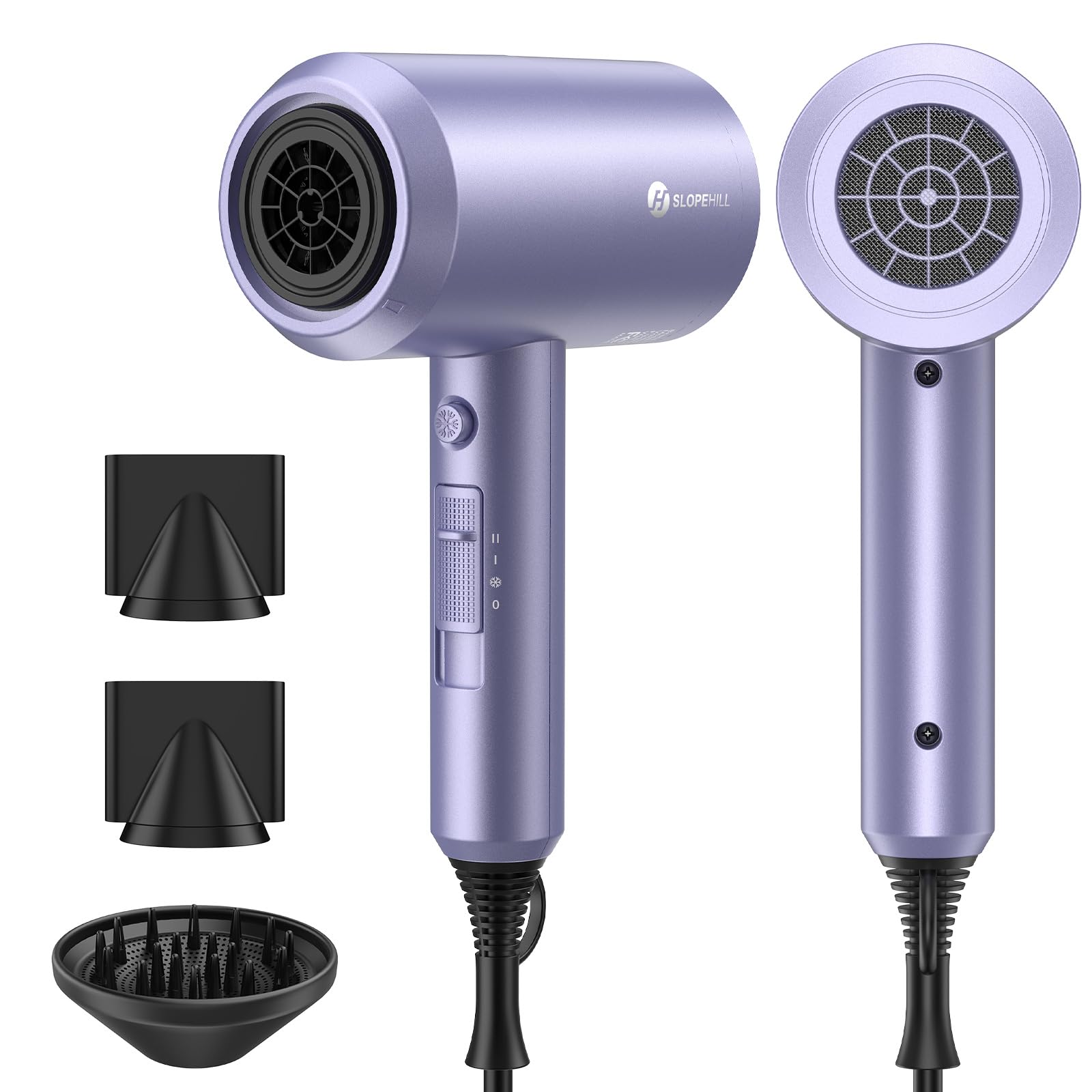slopehill dryer front view showing controls and lavender finish for easy styling