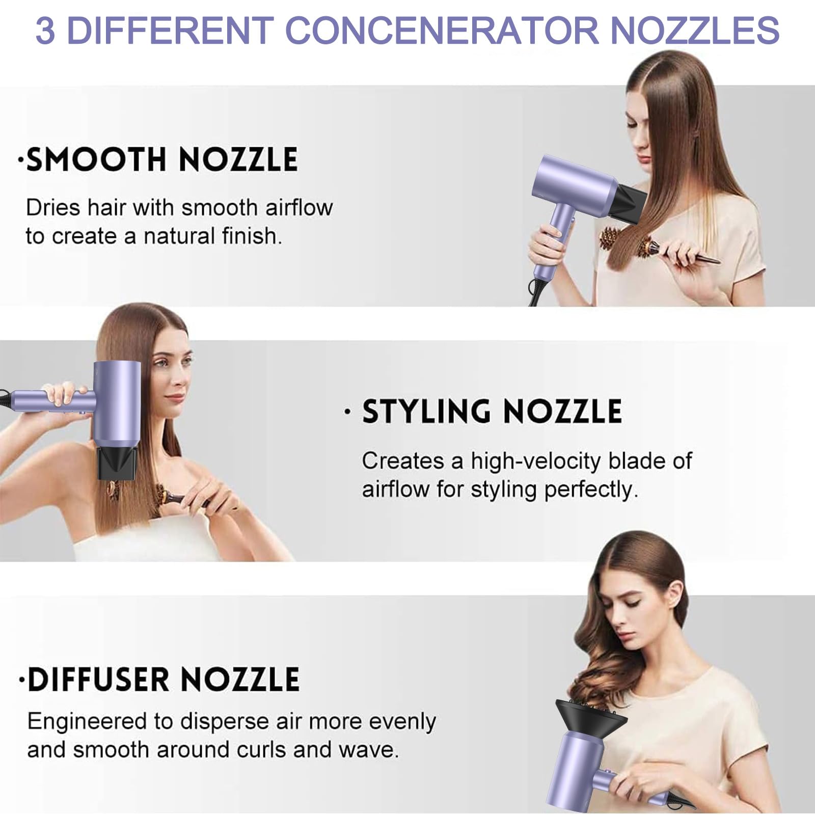 slopehill dryer concentrator nozzles displayed for precise styling control