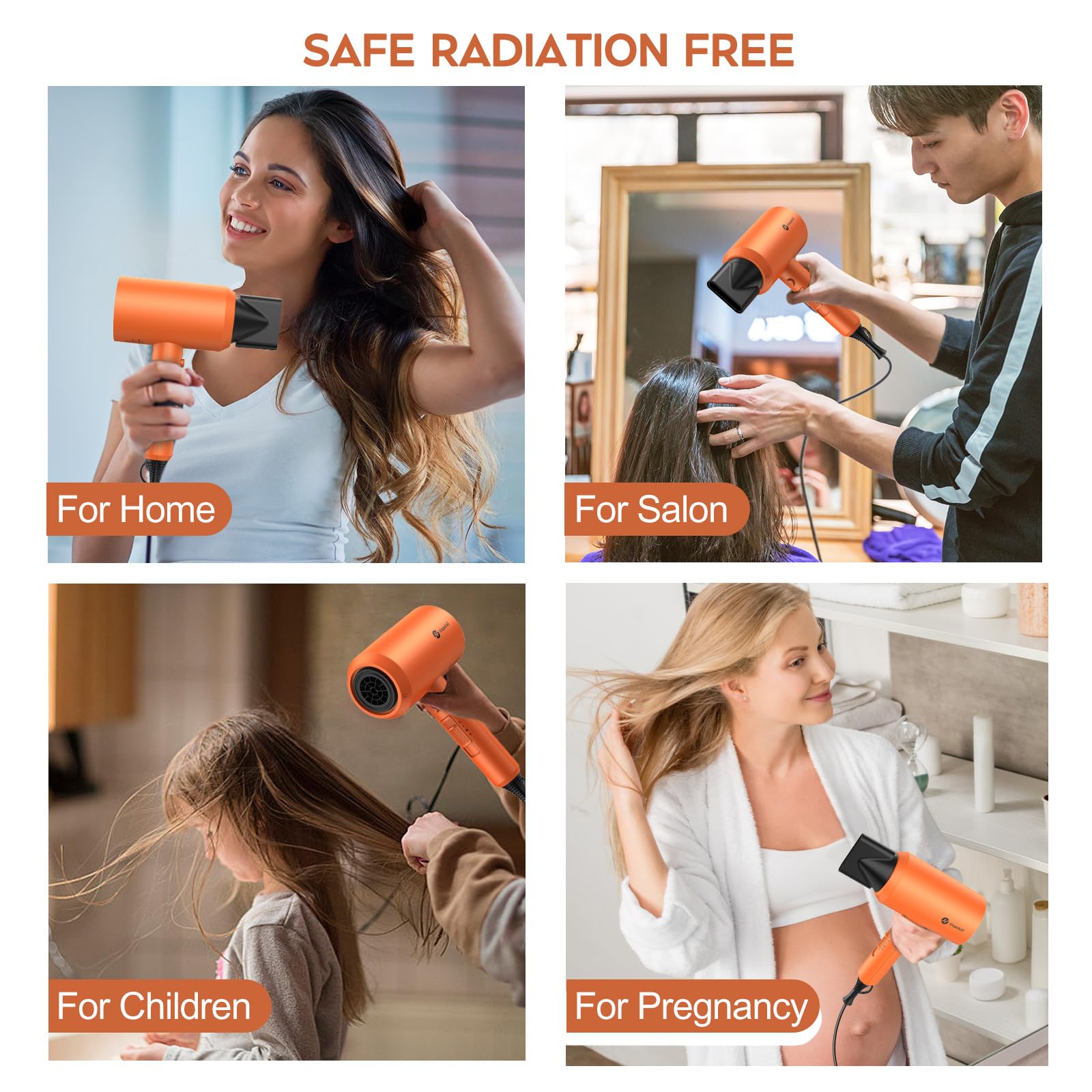 slopehill hair dryer styling on model to show fast drying and polished results benefit
