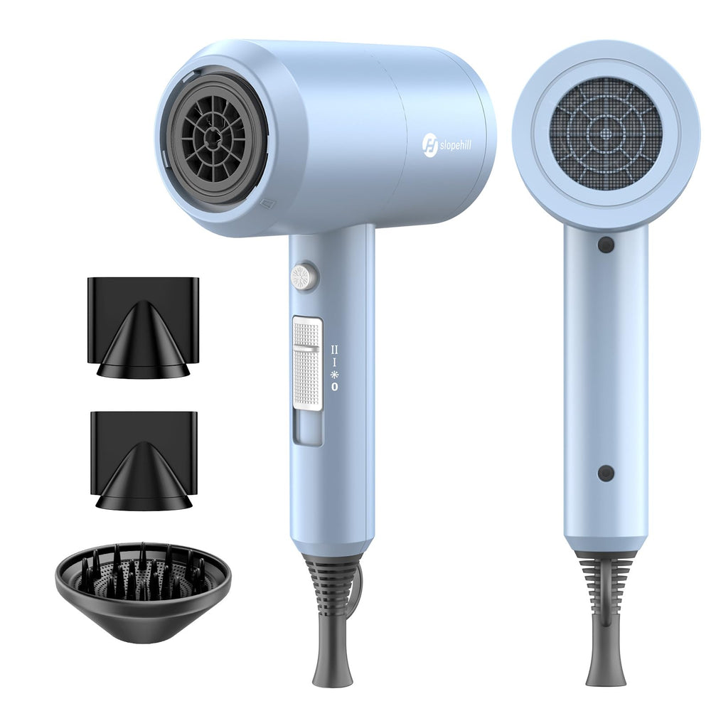 slopehill front view matte blue dryer showcasing sleek design and fast drying