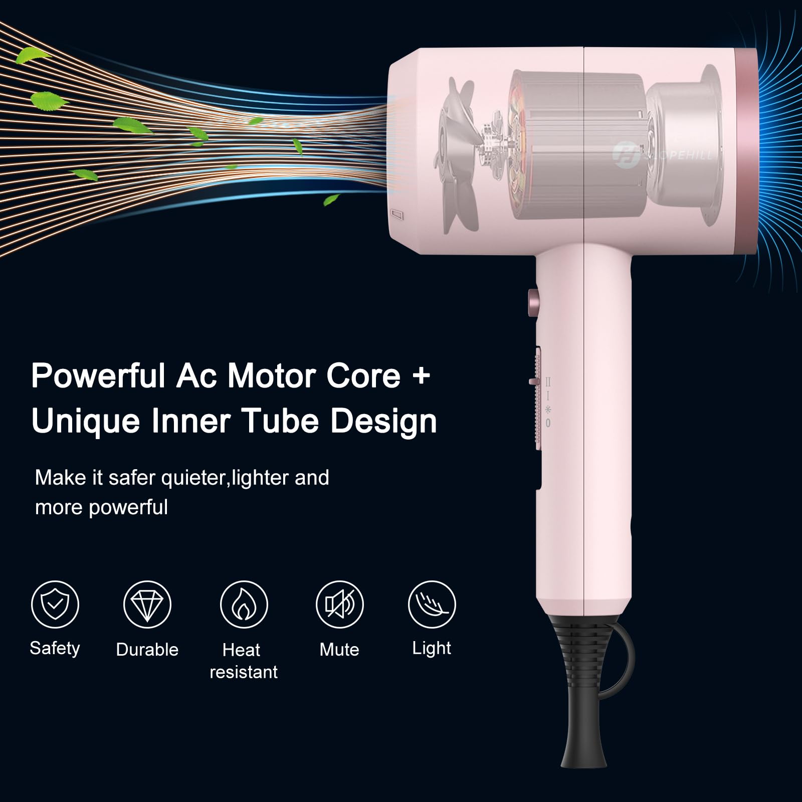 slopehill handle and controls close-up highlighting easy temperature control and comfort