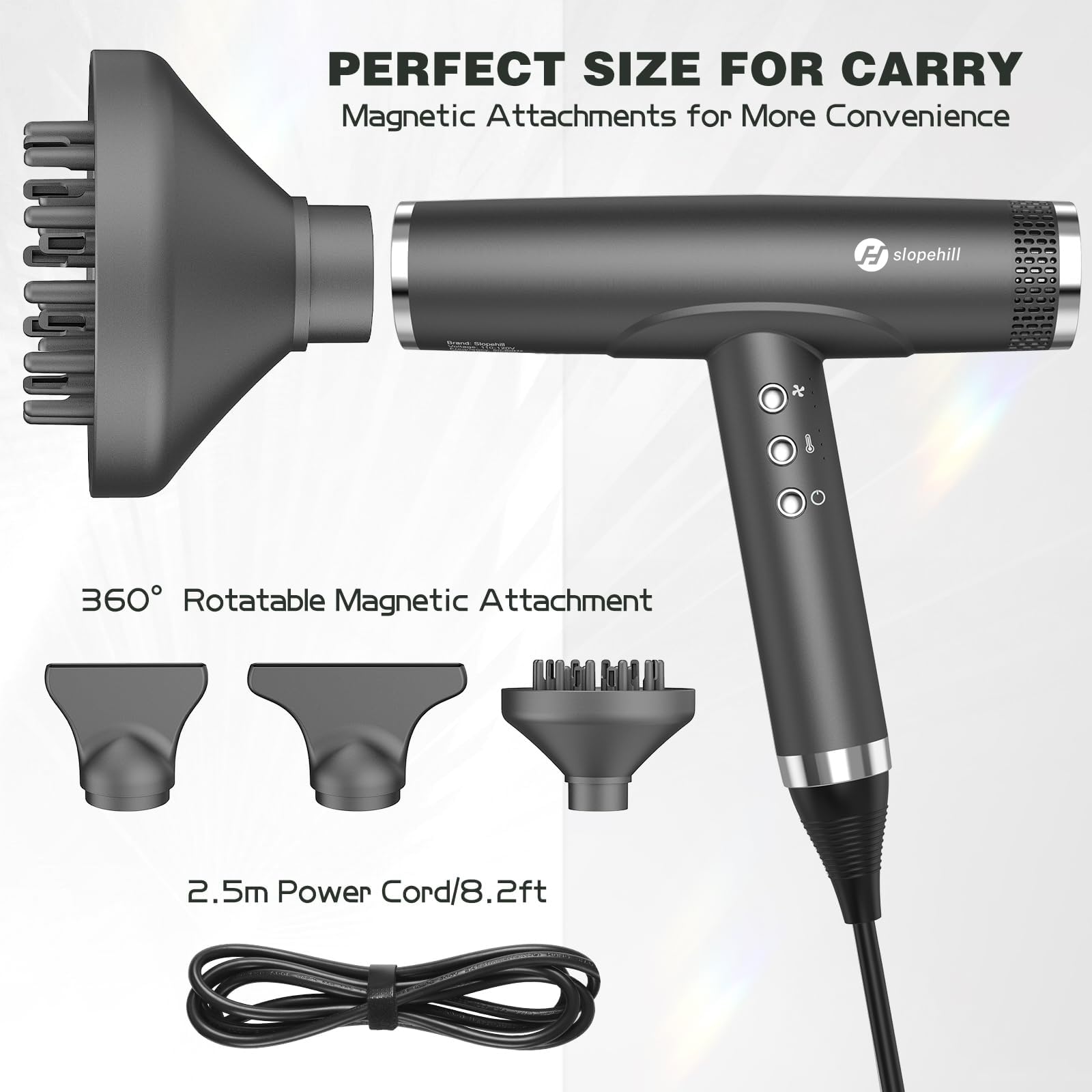 slopehill held in hand to show lightweight 340g portability ideal for travel