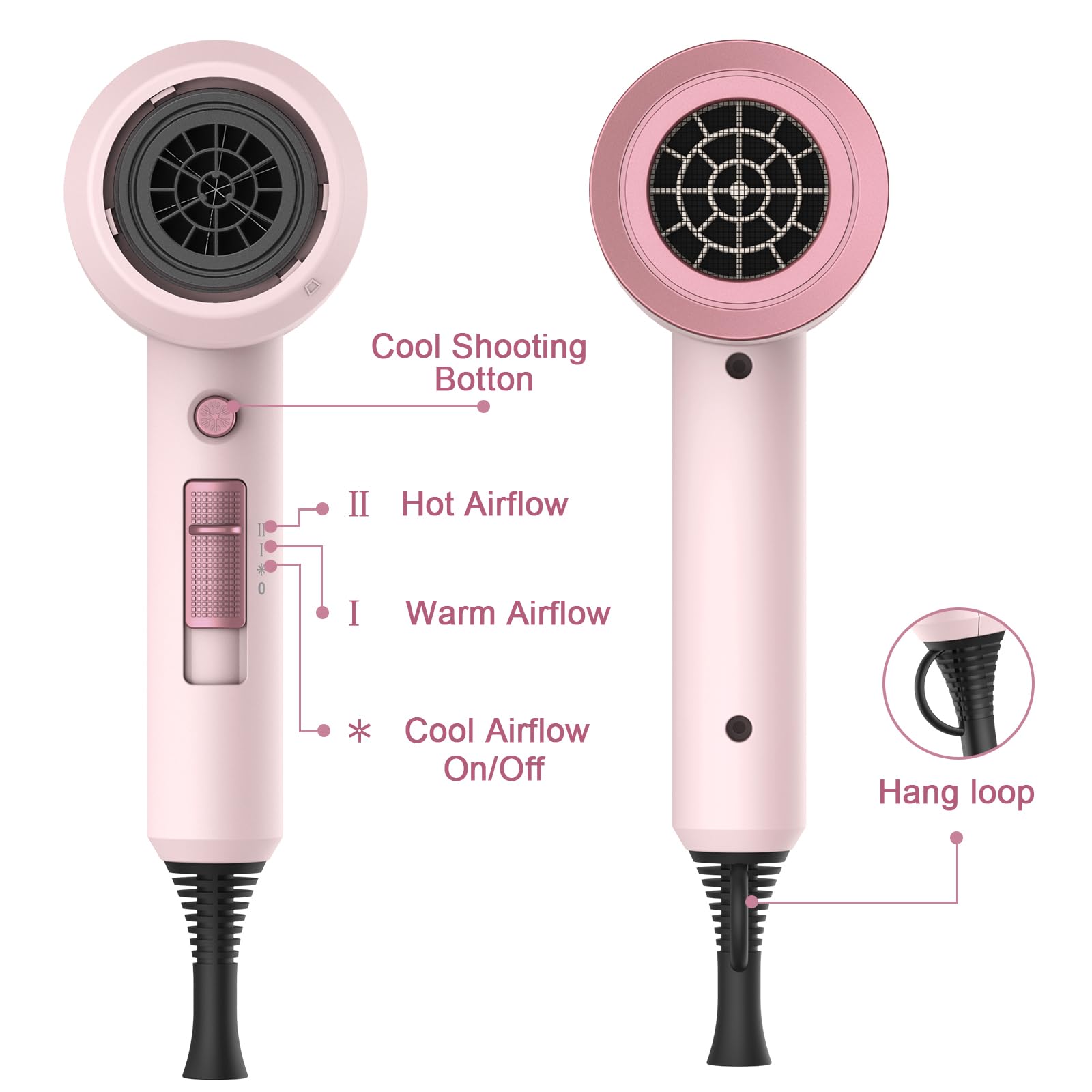 slopehill in use styling wavy hair demonstrating faster drying and smoother results