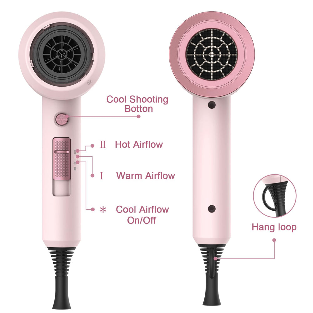slopehill in use styling wavy hair demonstrating faster drying and smoother results