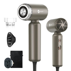 slopehill front view of travel hair dryer showing compact design and fast drying benefit