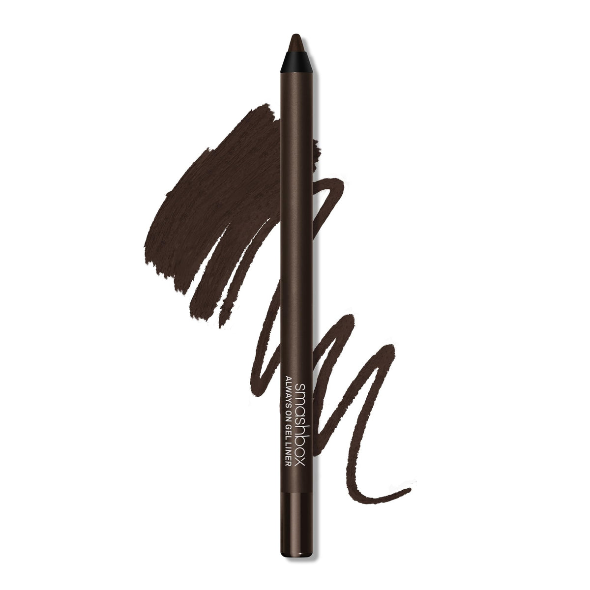 Smashbox front view of Always On Gel Eye Liner showing sleek pencil, precise application benefit