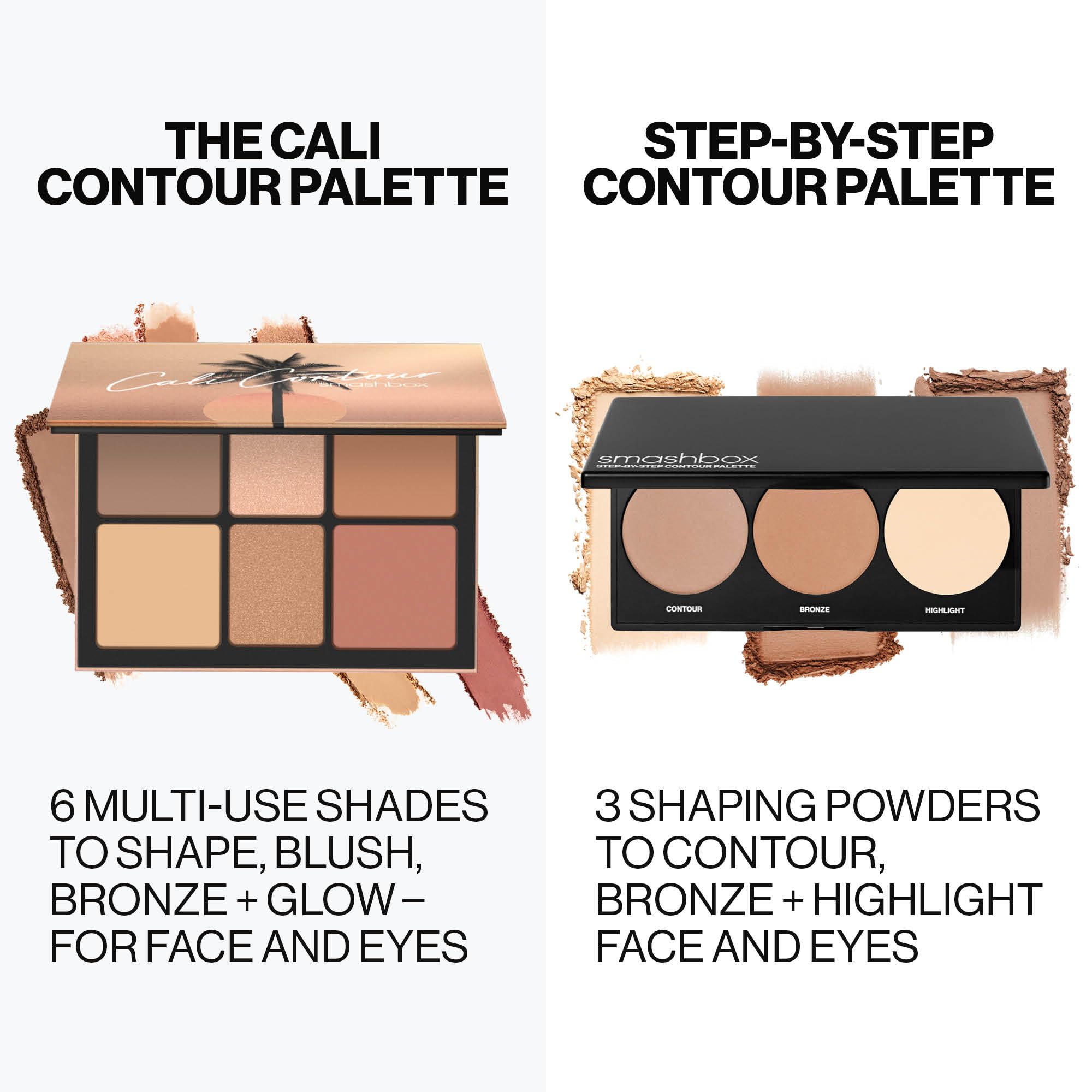 Smashbox palette in use with brush illustrating easy application and sculpting