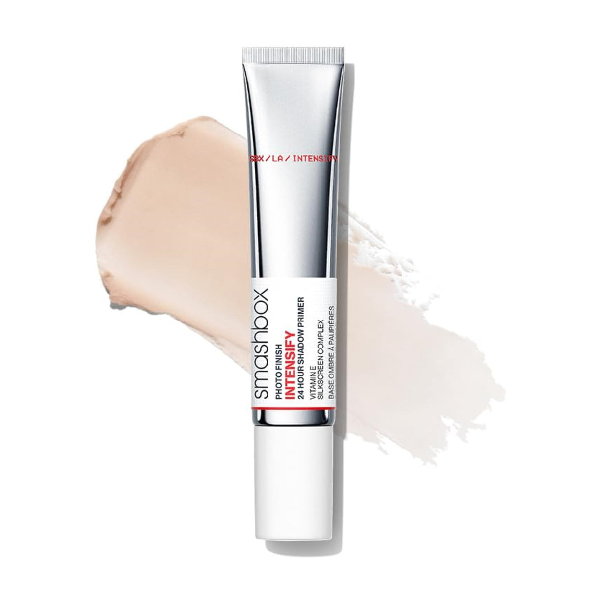 Smashbox primer front packaging showing tube and label, improves eyeshadow vibrancy