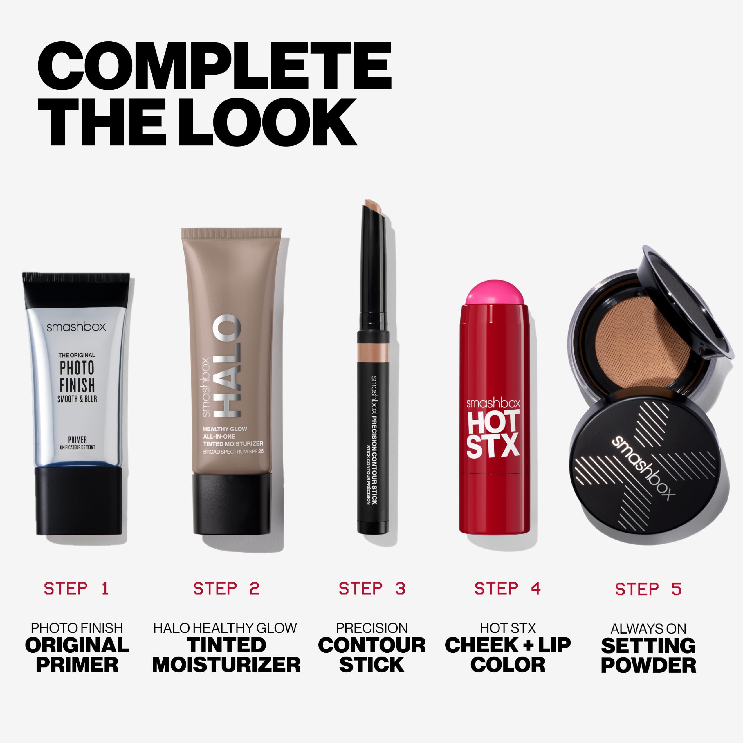 Smashbox lifestyle shot on bathroom counter suggesting morning routine simplicity