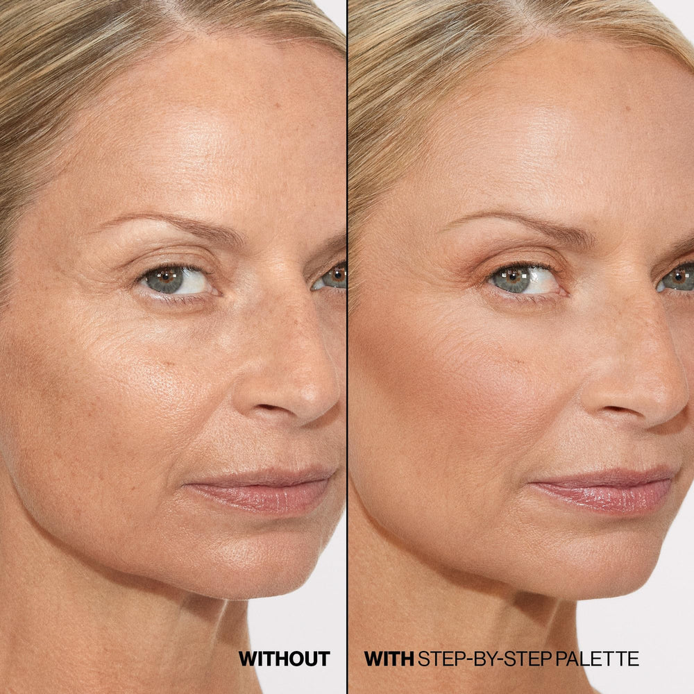 Smashbox being applied to cheek with angled brush for sculpted definition