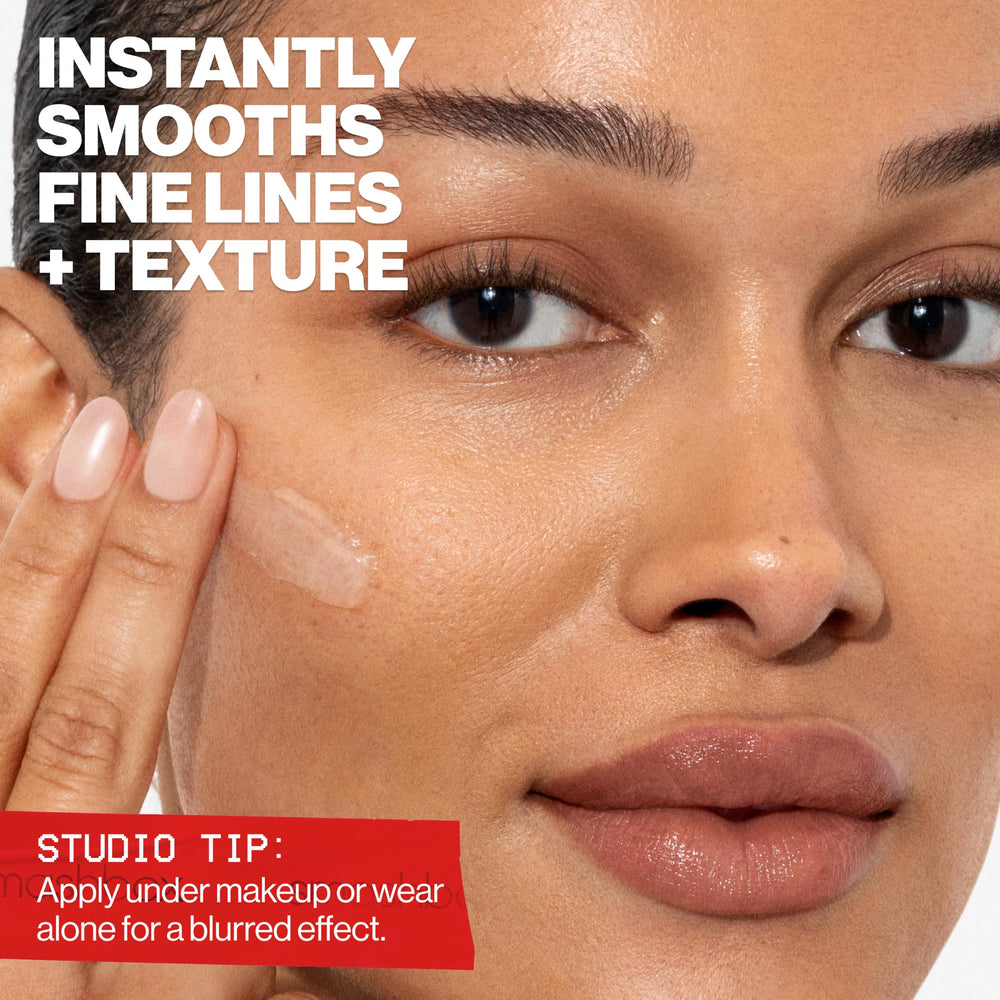 Smashbox macro of pores showing reduced appearance after primer use